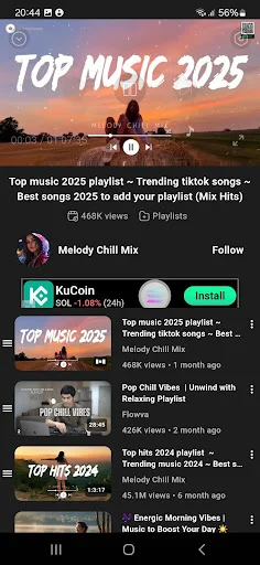 Play Tube & Music Tube ডাউনলোড করুন – সেরা ভিডিও এবং মিউজিক প্লেয়ার - Screenshot 2