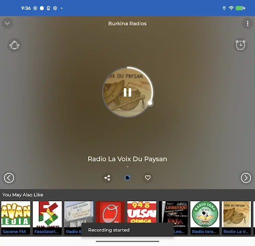 Burkina Radios + Recorder ডাউনলোড করুন – লাইভ রেডিও ও রেকর্ডিং - Screenshot 22