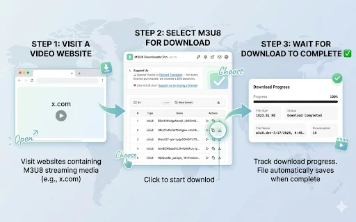 M3U8 Downloader Pro ডাউনলোড করুন – সেরা ভিডিও ডাউনলোডার - Screenshot 4