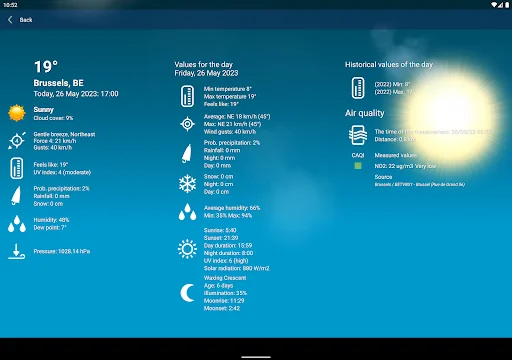 Weather Belgium XL PRO ডাউনলোড করুন – সেরা আবহাওয়া পূর্বাভাস - Screenshot 13