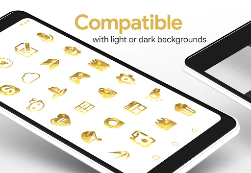 Gold Leaf Pro Icon Pack ডাউনলোড করুন – প্রিমিয়াম গোল্ডেন আইকন - Screenshot 3