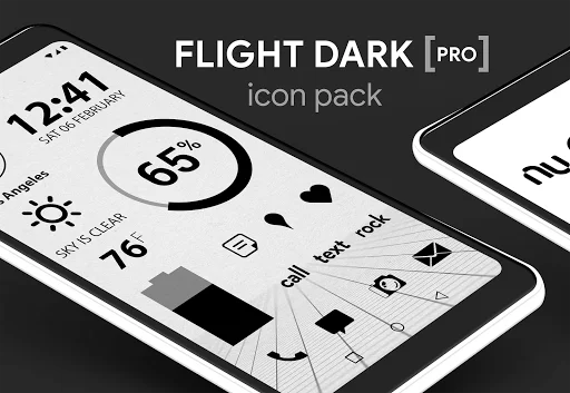 Flight Dark Pro আইকন প্যাক ডাউনলোড – সেরা মিনিমালিস্ট লুক - Screenshot 14