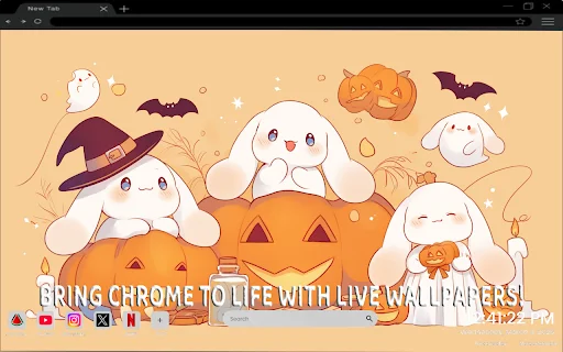 Halloween Cinnamoroll Live Wallpaper ডাউনলোড করুন – সেরা কিউট থিম - Screenshot 2