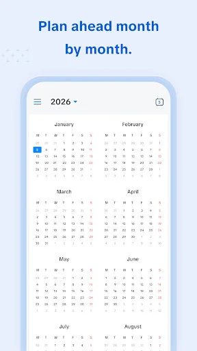 Calendar 2026 ডাউনলোড করুন – সেরা ইভেন্ট ও টাস্ক ম্যানেজমেন্ট অ্যাপ - Screenshot 1