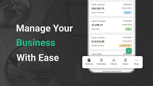 Invoice Maker ডাউনলোড করুন – দ্রুত এবং সহজ ইনভয়েস ও এস্টিমেট অ্যাপ - Screenshot 3