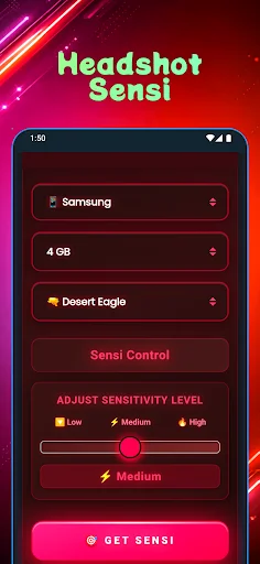 Red Number Headshot ডাউনলোড করুন – ফ্রি ফায়ার সেনসিটিভিটি টুল - Screenshot 1