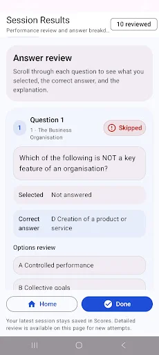 ACCA F1 BT Exam Prep ডাউনলোড করুন – সাফল্যের সেরা মাধ্যম - Screenshot 8