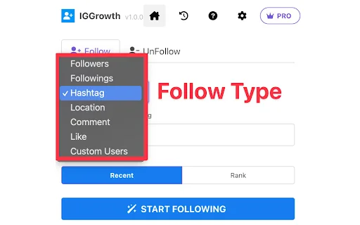 IG Growth ডাউনলোড করুন – সেরা ইনস্টাগ্রাম অটো ফলো টুল - Screenshot 1
