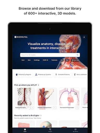 BioDigital Human ডাউনলোড করুন – সেরা 3D অ্যানাটমি লার্নিং অ্যাপ - Screenshot 8