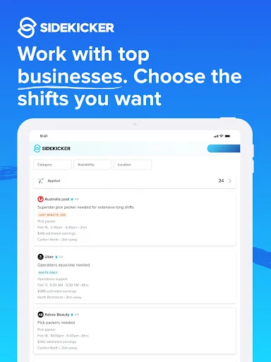 Sidekicker: Worker App ডাউনলোড করুন – নমনীয় চাকরির সুযোগ - Screenshot 10