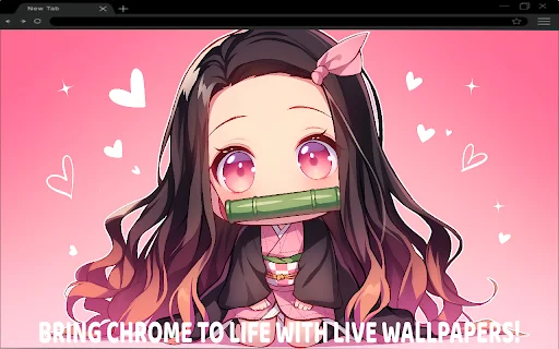 Chibi Nezuko Kamado Live Wallpaper ডাউনলোড করুন – সেরা অ্যানিমে থিম - Screenshot 1