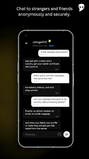 Vanish – Chat Anonymously ডাউনলোড করুন – নতুন মানুষের সাথে চ্যাট - Screenshot 3