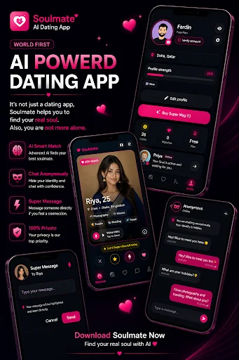 Soulmate – AI Dating App ডাউনলোড করুন – সেরা এআই ম্যাচমেকিং - Screenshot 1