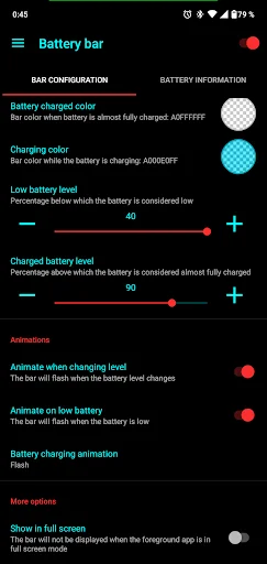 Battery Bar ডাউনলোড করুন – স্মার্টফোন ব্যাটারি মনিটরিং টুলস - Screenshot 3