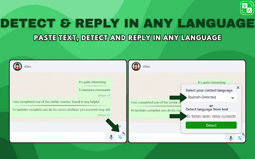 WhatsApp Web Translator ডাউনলোড করুন – দ্রুত অনুবাদ করুন - Screenshot 5