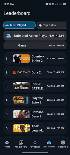 Steam Database – Stats & DB ডাউনলোড করুন – মোবাইল গেমারদের সেরা টুল - Screenshot 3