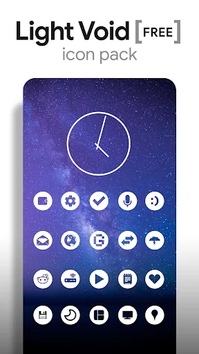 Light Void – Flat White Icons ডাউনলোড করুন – সেরা মিনিমালিস্ট আইকন প্যাক - Screenshot 1
