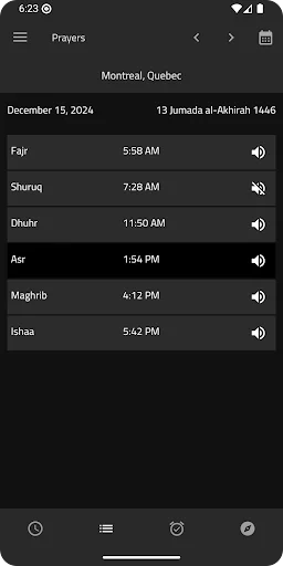 Adhan Canada ডাউনলোড করুন – কানাডায় নামাজের সময় ও কিবলা দিকনির্দেশনা - Screenshot 6