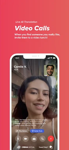 Crema: Social Meal Video Chat ডাউনলোড করুন – নতুন বন্ধু খুঁজুন - Screenshot 3