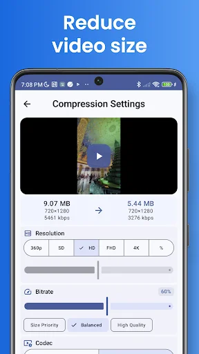 Easy Video Compressor ডাউনলোড করুন – ভিডিওর সাইজ কমান সহজে - Screenshot 1