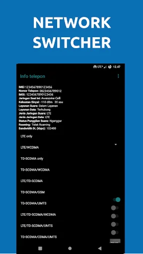 4G LTE Switcher 2 ডাউনলোড করুন – নেটওয়ার্ক সেটিংস পরিবর্তন করুন - Screenshot 9