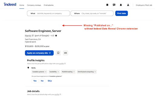 Indeed Date Reveal – See Real Job Posting Dates Instantly - Screenshot 4