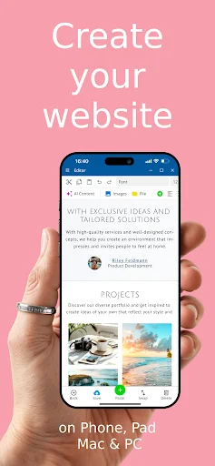 Website Builder – bluetronix ডাউনলোড করুন – কোডিং ছাড়াই প্রফেশনাল ওয়েবসাইট - Screenshot 1