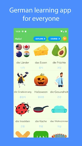 Learn German Language ডাউনলোড করুন – সহজে জার্মান শিখুন - Screenshot 1