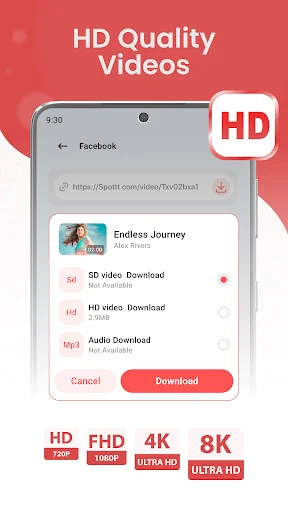All Video Downloader HD ডাউনলোড করুন – দ্রুত ভিডিও সেভার - Screenshot 12