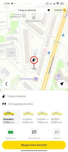 Urganch 1083 taxi (Mijoz) ডাউনলোড করুন – দ্রুত এবং নিরাপদ ট্যাক্সি পরিষেবা - Screenshot 2