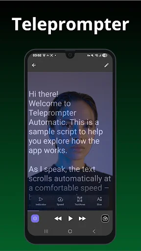 Teleprompter Automatic ডাউনলোড করুন – ভিডিও স্ক্রিপ্ট পড়ুন সহজেই - Screenshot 1