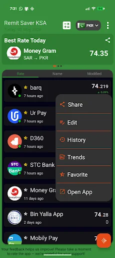 Remit Saver KSA ডাউনলোড করুন – সেরা রেমিট্যান্স রেট খুঁজুন - Screenshot 2