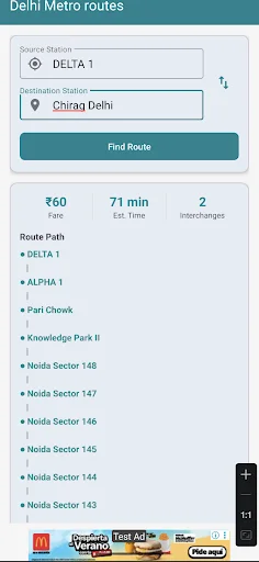 Delhi Metro Routes ডাউনলোড করুন – সেরা মেট্রো গাইড ও ভাড়া - Screenshot 2