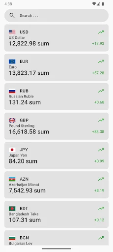 Currency Rates Uzbekistan ডাউনলোড করুন – লাইভ রেট ও ব্যাংক তুলনা - Screenshot 1