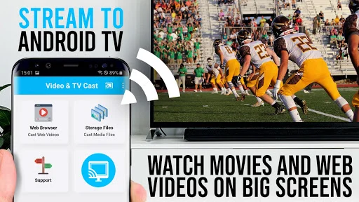 TV Cast for Android TV ডাউনলোড করুন – সেরা ওয়েব ব্রাউজার স্ট্রিমিং - Screenshot 1