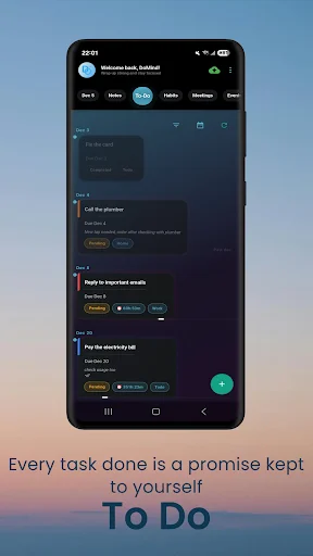 Domind: To Do List & Planner ডাউনলোড করুন – সেরা প্রোডাক্টিভিটি অ্যাপ - Screenshot 5