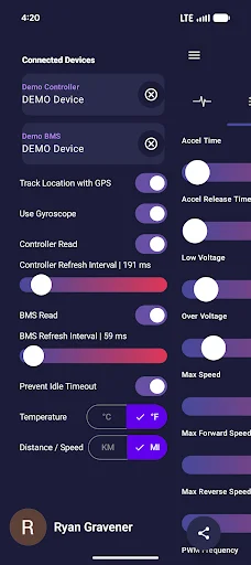 Motormed: E-Bike Dashboard ডাউনলোড করুন – Kelly কন্ট্রোলার মনিটর - Screenshot 5
