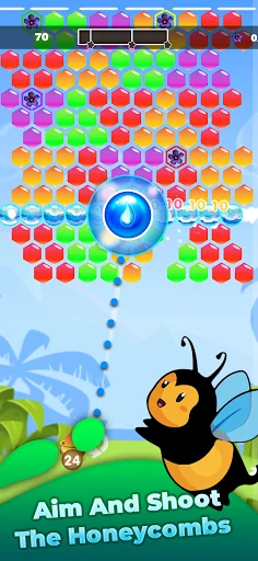 Bubble Honey Shooter ডাউনলোড করুন – সেরা পাজল গেম ফ্রি - Screenshot 1