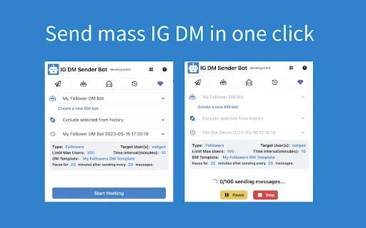 Super DM Bot ডাউনলোড করুন – Instagram অটোমেশন টুল - Screenshot 1