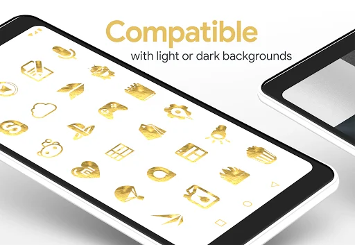 Gold Leaf Pro Icon Pack ডাউনলোড করুন – প্রিমিয়াম গোল্ডেন আইকন - Screenshot 9