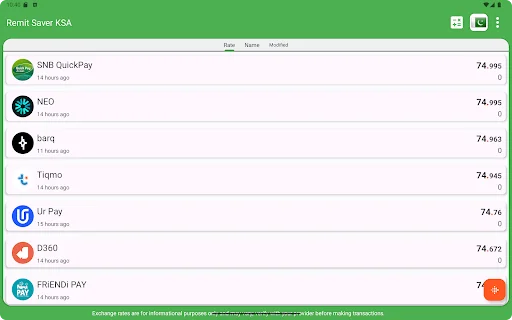 Remit Saver KSA ডাউনলোড করুন – সেরা রেমিট্যান্স রেট খুঁজুন - Screenshot 17