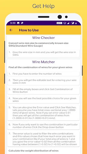 Gauge Checker ডাউনলোড করুন – তারের ওজন ও SWG রূপান্তরকারী - Screenshot 8