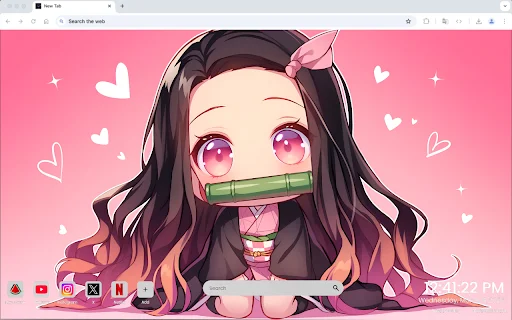 Chibi Nezuko Kamado Live Wallpaper ডাউনলোড করুন – সেরা অ্যানিমে থিম - Screenshot 3