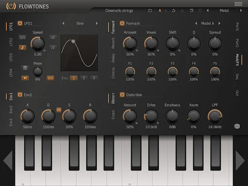 Flowtones ডাউনলোড করুন – অ্যান্ড্রয়েডের সেরা ভার্চুয়াল অ্যানালগ সিন্থেসাইজার - Screenshot 8