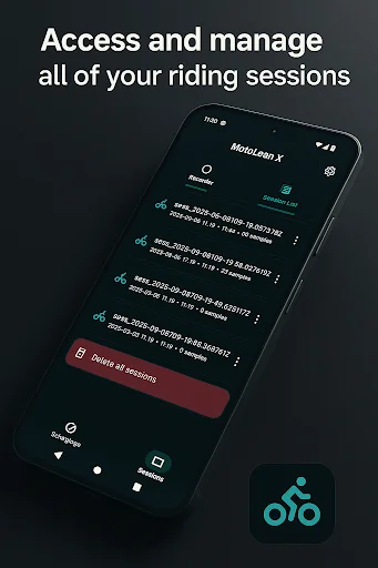MotoLeanX ডাউনলোড করুন – রিয়েল-টাইম লিন অ্যাঙ্গেল ট্র্যাকার এবং জিপিএস লগিং - Screenshot 5