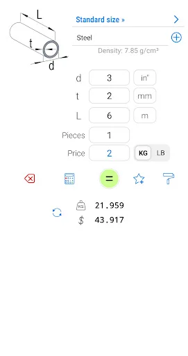 Metal Weight Calculator ডাউনলোড করুন – দ্রুত এবং নির্ভুল হিসাব - Screenshot 4