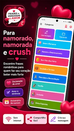 Frases De Amor 2026 ডাউনলোড করুন – সেরা রোমান্টিক মেসেজ অ্যাপ - Screenshot 2