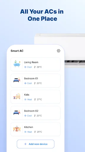 Smart AC Remote Control ডাউনলোড করুন – ইউনিভার্সাল এসি রিমোট ফ্রি - Screenshot 2