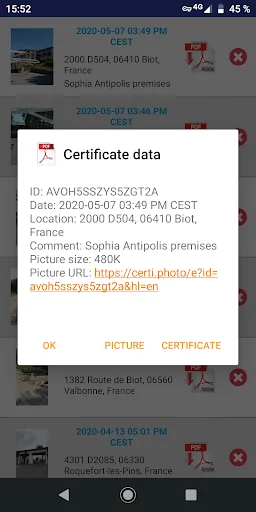 CertiPhoto ডাউনলোড করুন – ছবি সার্টিফাই করার সেরা অ্যাপ - Screenshot 6