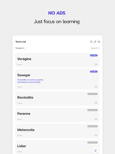 Onevoca – Flashcards ডাউনলোড করুন: সেরা ভোকাবুলারি লার্নিং অ্যাপ - Screenshot 13